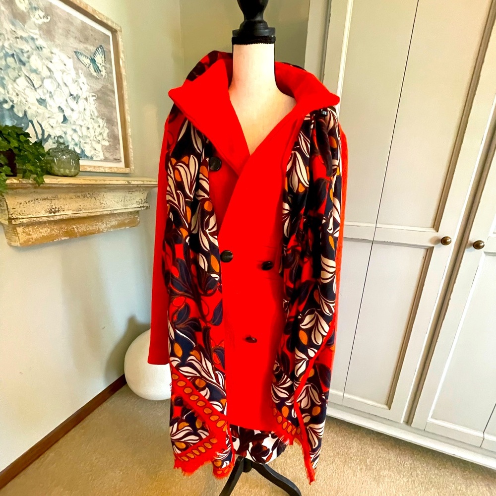 Vibrant Orange Ann Taylor Dress Coat. Size small